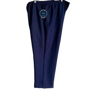 Karen Scott Women's Classic Pant Blue Short Length Front Pockets NEW NWT